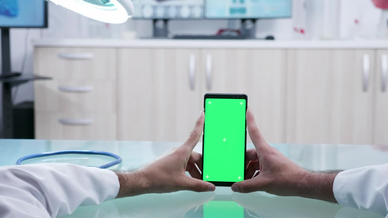 Video Stock Pov Of A Doctors Hands Looking At A Cell Phone Live Wallpaper Free