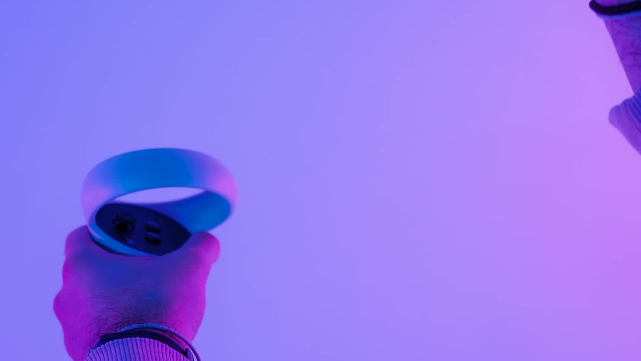 Video Stock Pov Of A Gamer With Vr Controllers Live Wallpaper Free