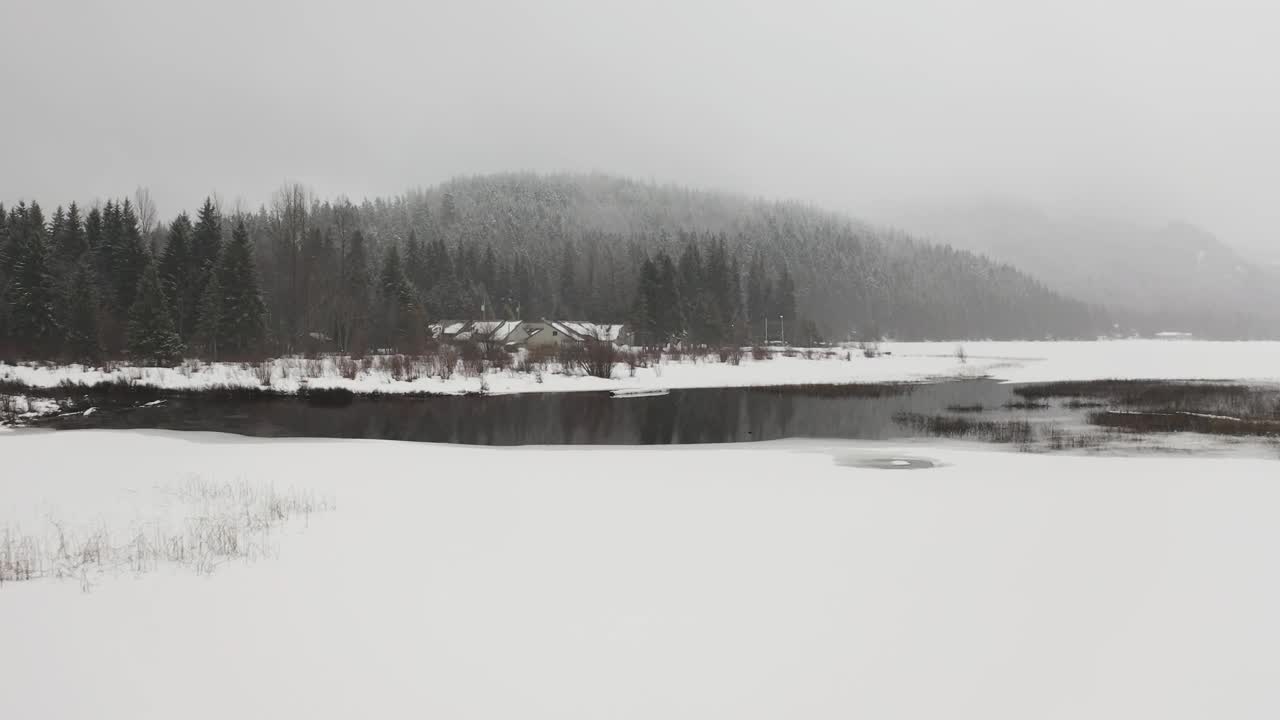 Video Stock Prairie Snow In A Pine Forest With Cabins Live Wallpaper Free