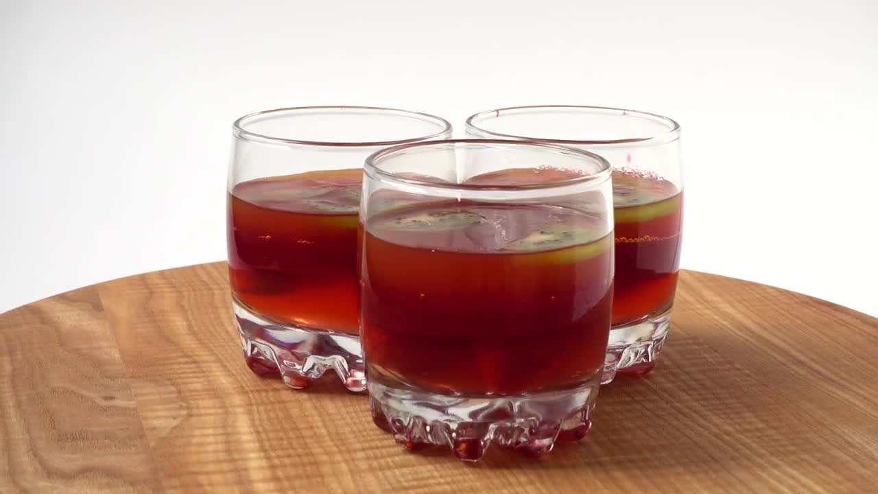 Video Stock Prepared Drinks Rotating On A White Background Live Wallpaper Free