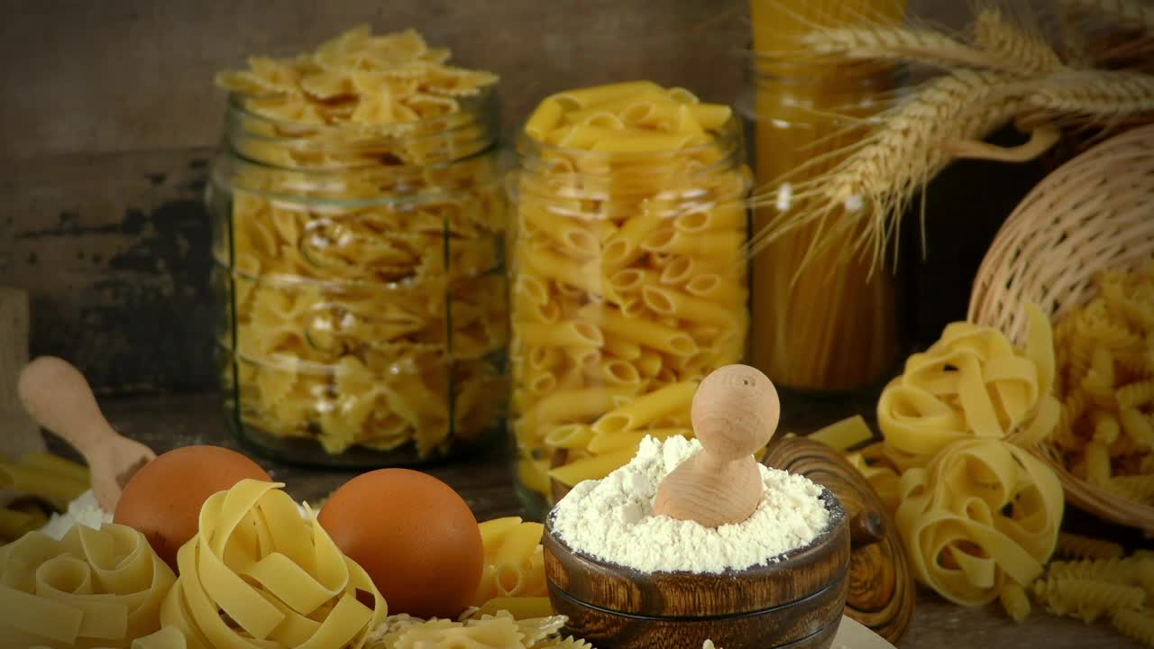 Video Stock Presentation Of Pasta And Ingredients Live Wallpaper Free