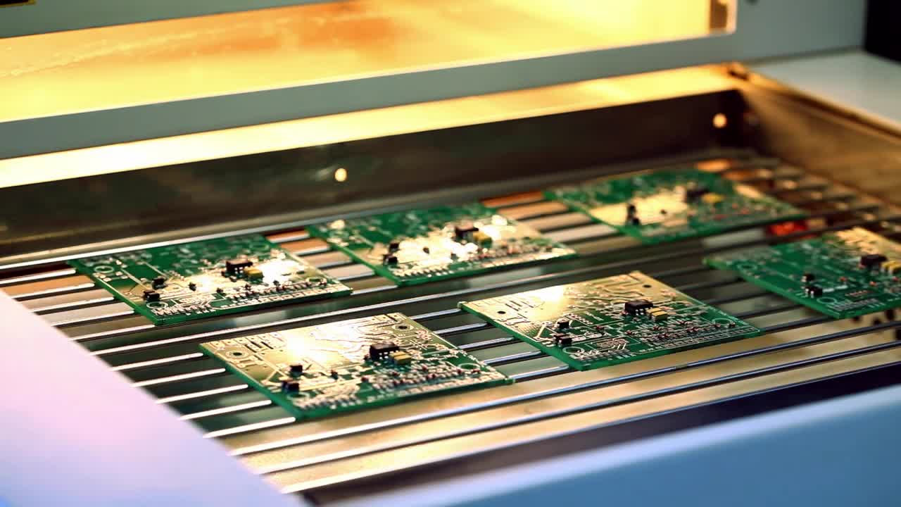 Video Stock Production Of Electronic Cards On A Machine Live Wallpaper Free