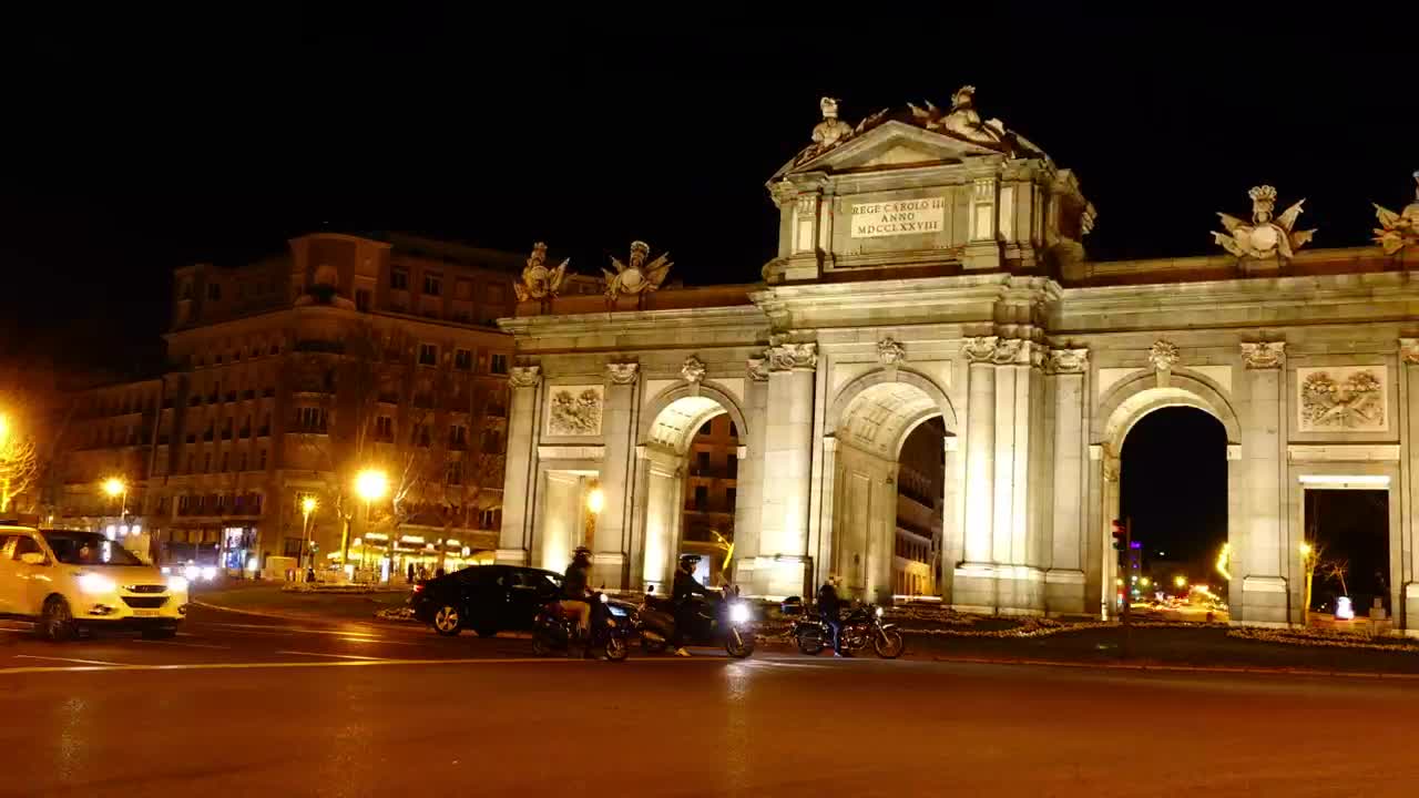Video Stock Puerta De Alcala Full Shot Live Wallpaper Free