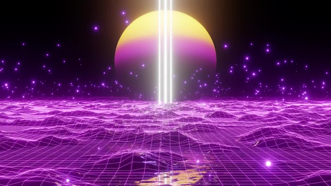 Video Stock Purple Cyberpunk World In Digital Space Live Wallpaper Free