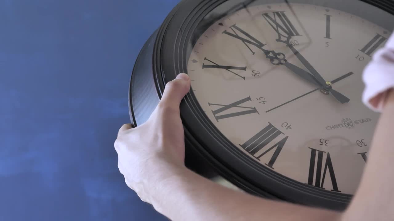 Video Stock Putting On A Wall Clock Live Wallpaper Free