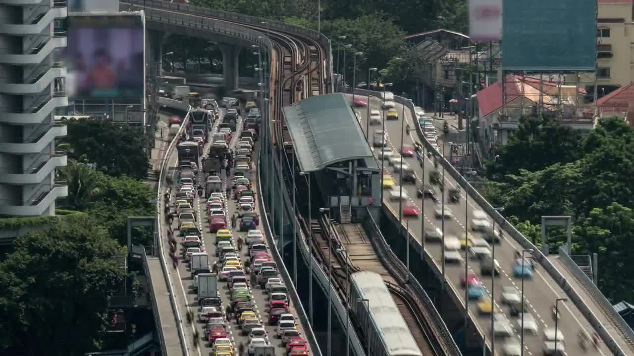 Video Stock Rail And Road Traffic Together Live Wallpaper Free