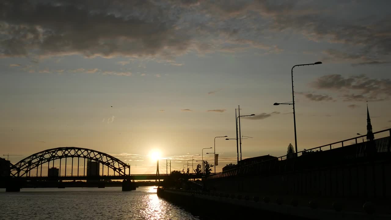 Video Stock Railway Bridge And Sunset Live Wallpaper Free