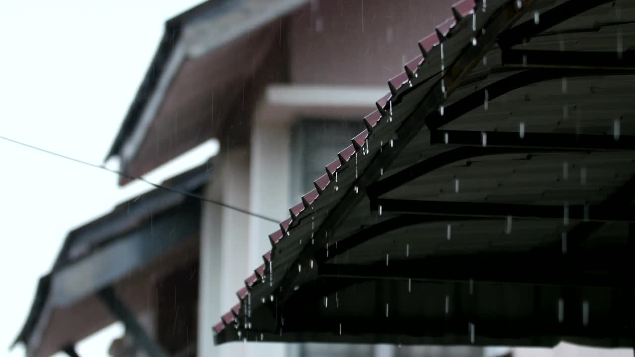 Video Stock Rain Falling Off Of A Rooftop Live Wallpaper Free