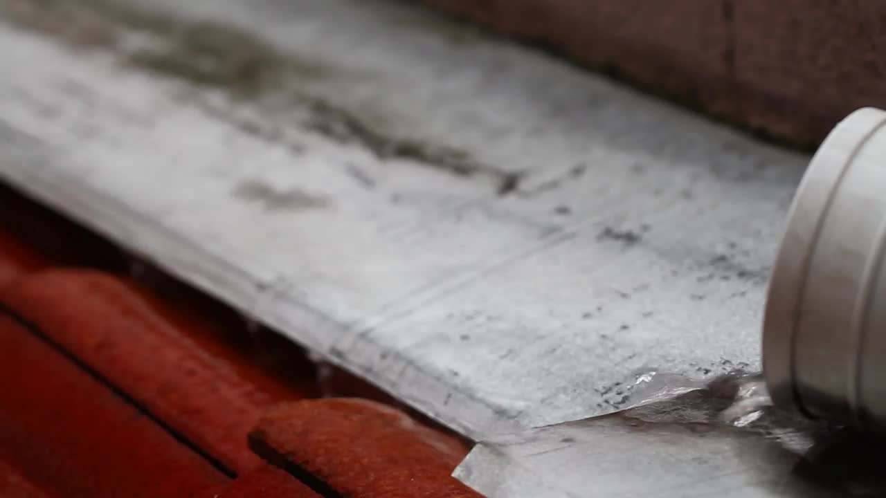 Video Stock Rain Water Running Into A Gutter Live Wallpaper Free