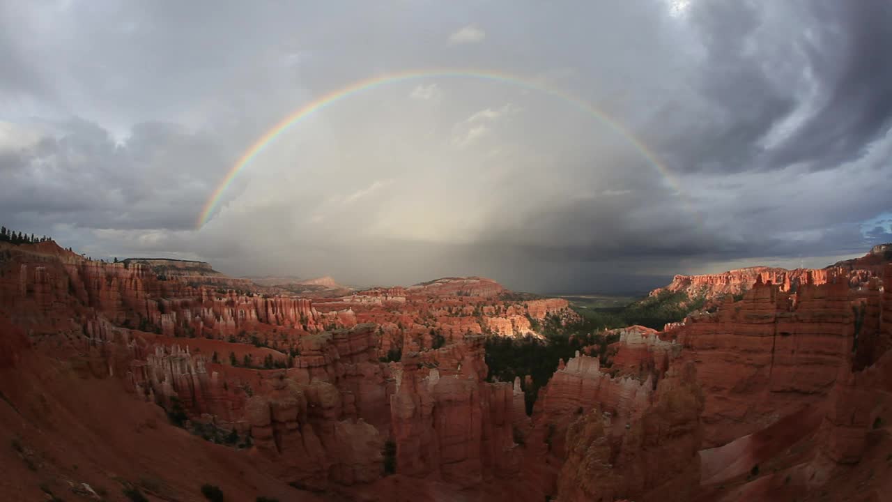 Video Stock Rainbow Across A Canyon Live Wallpaper Free