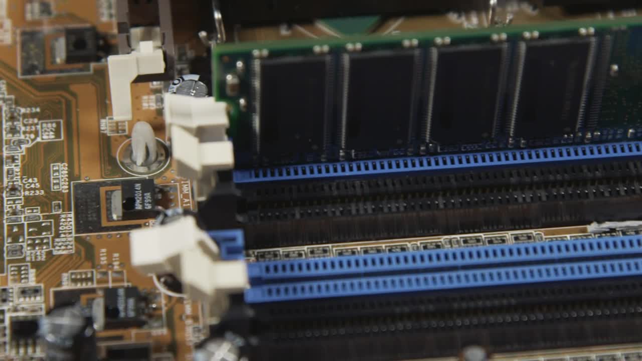 Video Stock Ram Slots On A Motherboard Live Wallpaper Free