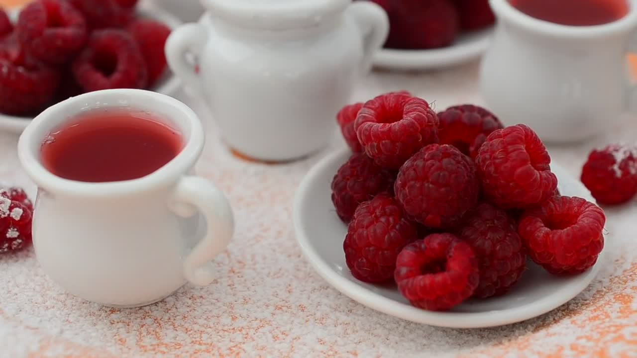 Video Stock Raspberries In Elegant Presentation Live Wallpaper Free