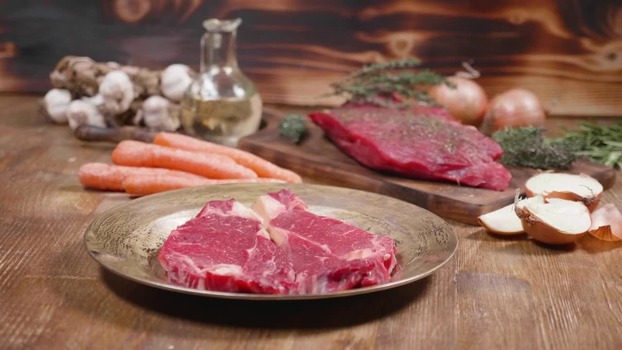Video Stock Raw Meat And Vegetables Live Wallpaper Free