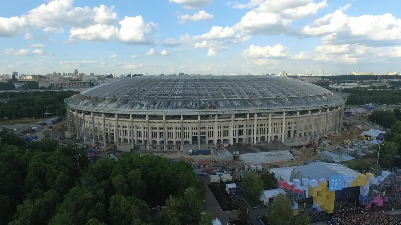 Video Stock Reconstruction Of A Stadium In Russia Live Wallpaper Free