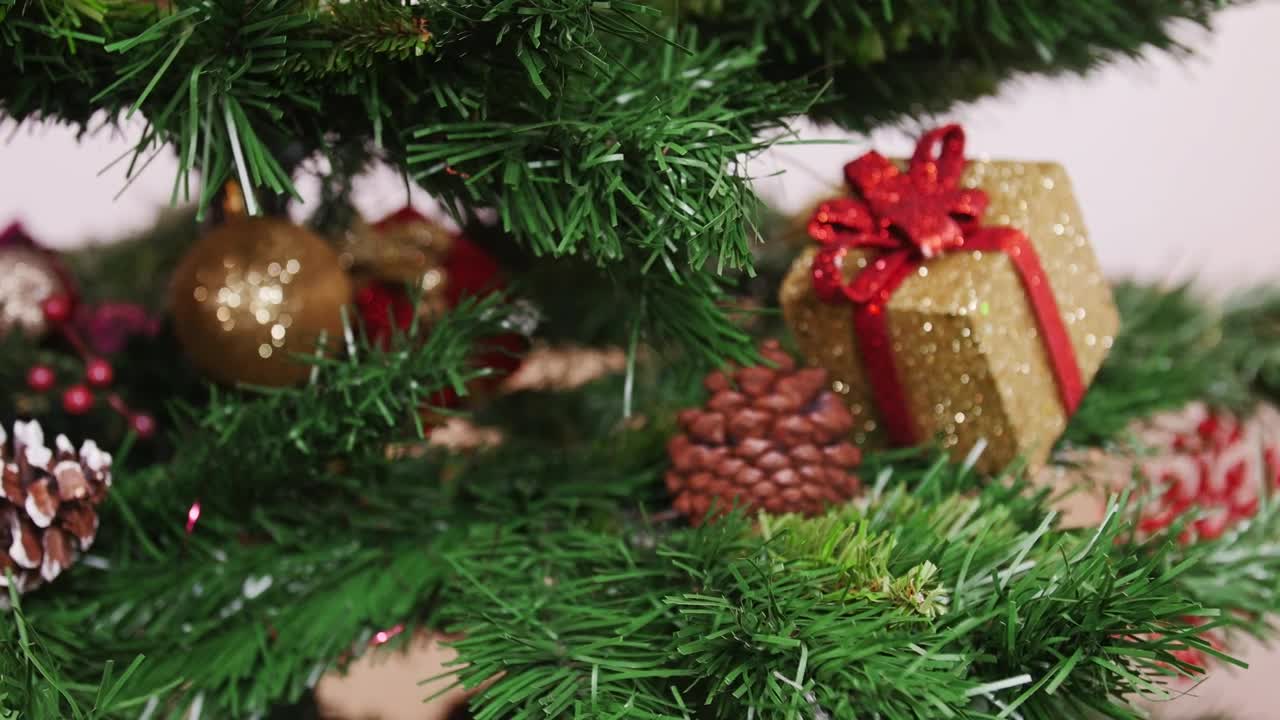 Video Stock Red Boot On A Christmas Tree Live Wallpaper Free
