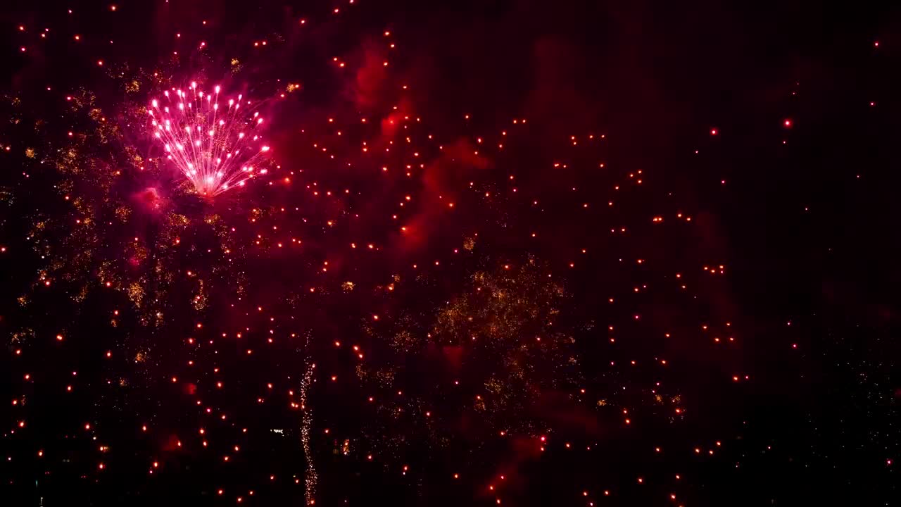 Video Stock Red Fireworks At City Day Festival Live Wallpaper Free