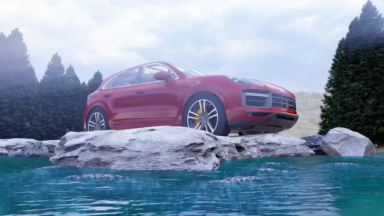 Video Stock Red Off Road Vehicle Animation Live Wallpaper Free