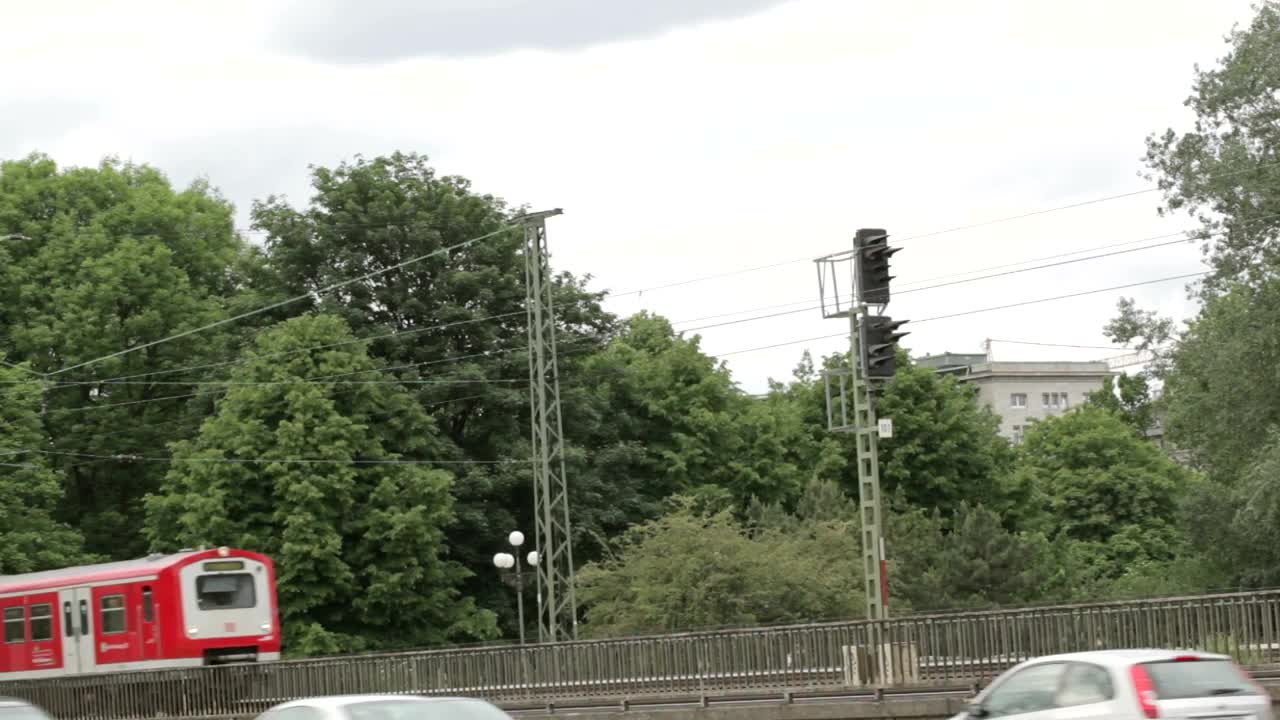 Video Stock Red Passenger Train In Hamburg Live Wallpaper Free