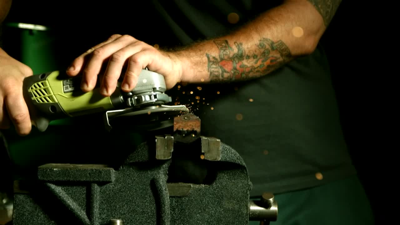 Free Stock Video Refining Tool Producing Sparks On The Metal Live Wallpaper