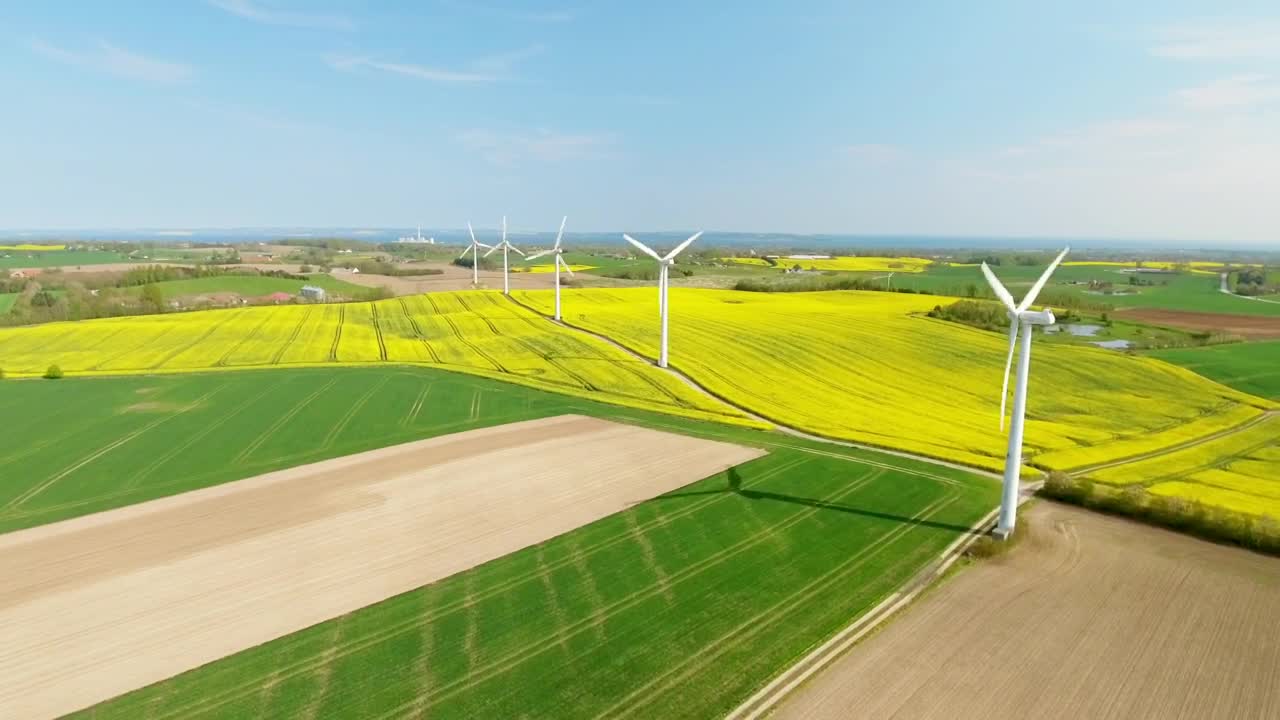 Free Stock Video Renewable Energy Farm In The Countryside Drone Shot Live Wallpaper