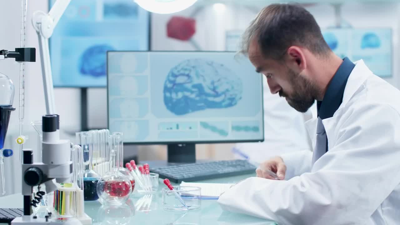 Free Stock Video Researcher Writing Down Values Live Wallpaper