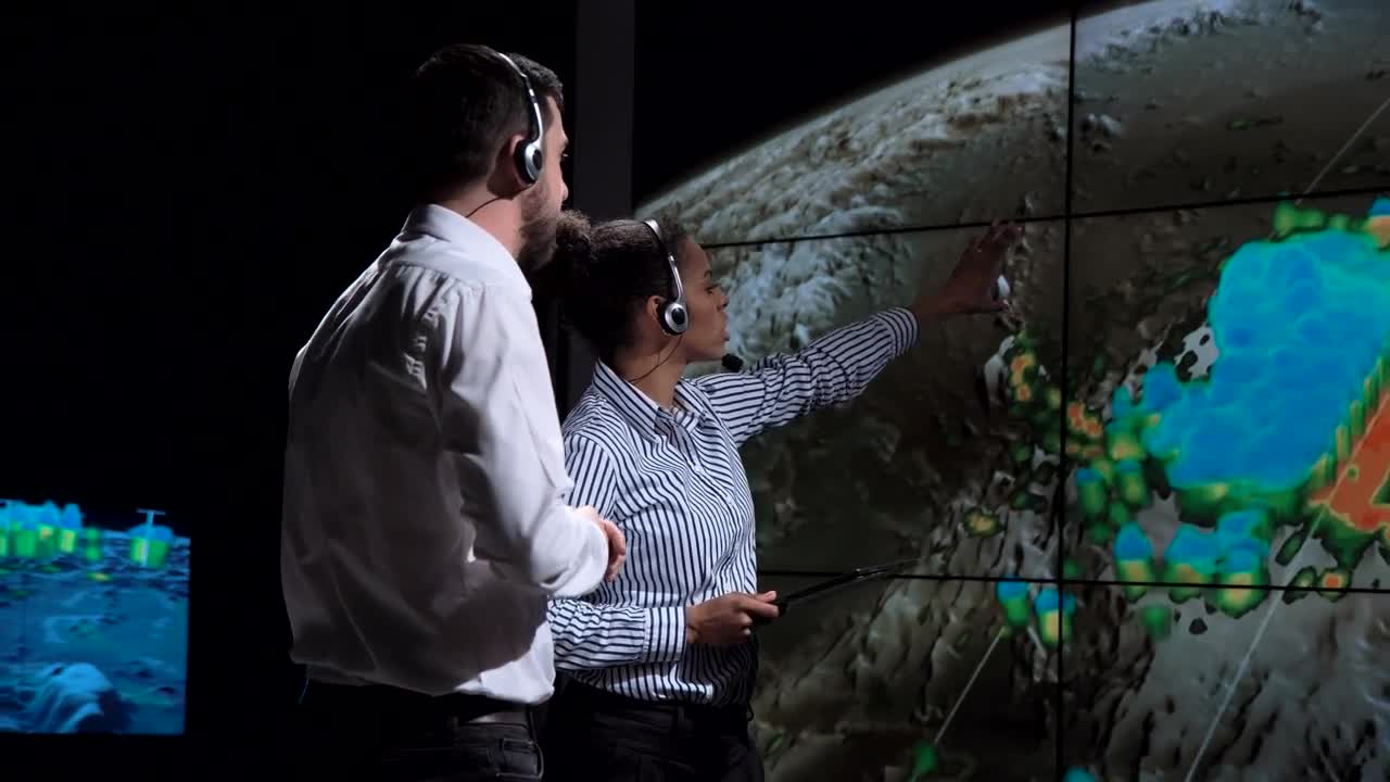 Free Stock Video Researchers Looking At The Weather In The Screen Live Wallpaper