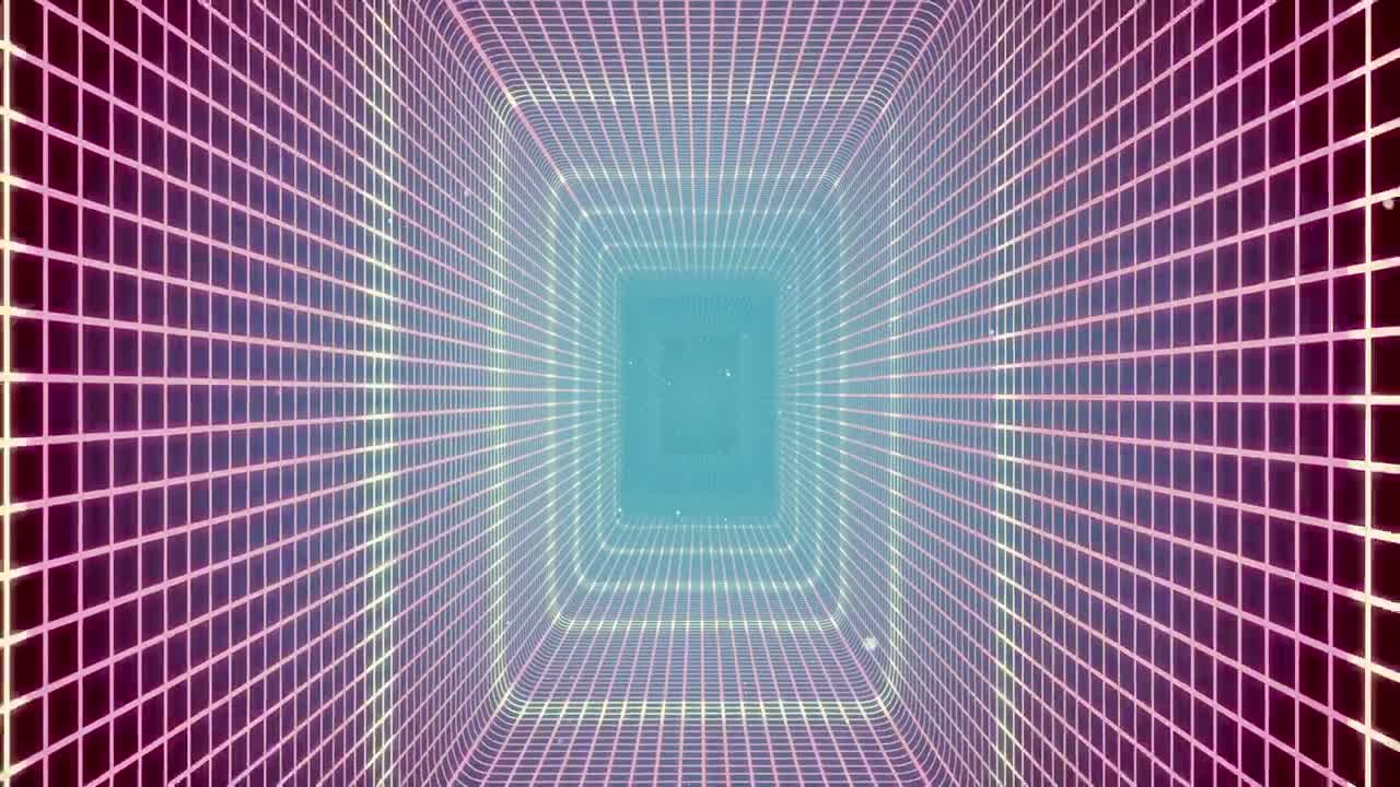 Free Stock Video Retro Rectangular D Tunnel Of Pink Neon Lights Live Wallpaper