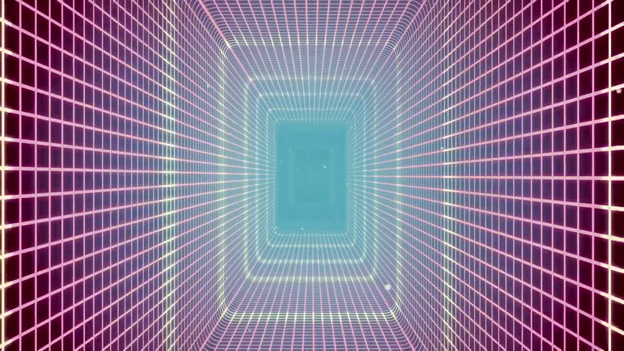 Free Stock Video Retro Virtual Tunnel Simulating Artificial Intelligence Live Wallpaper
