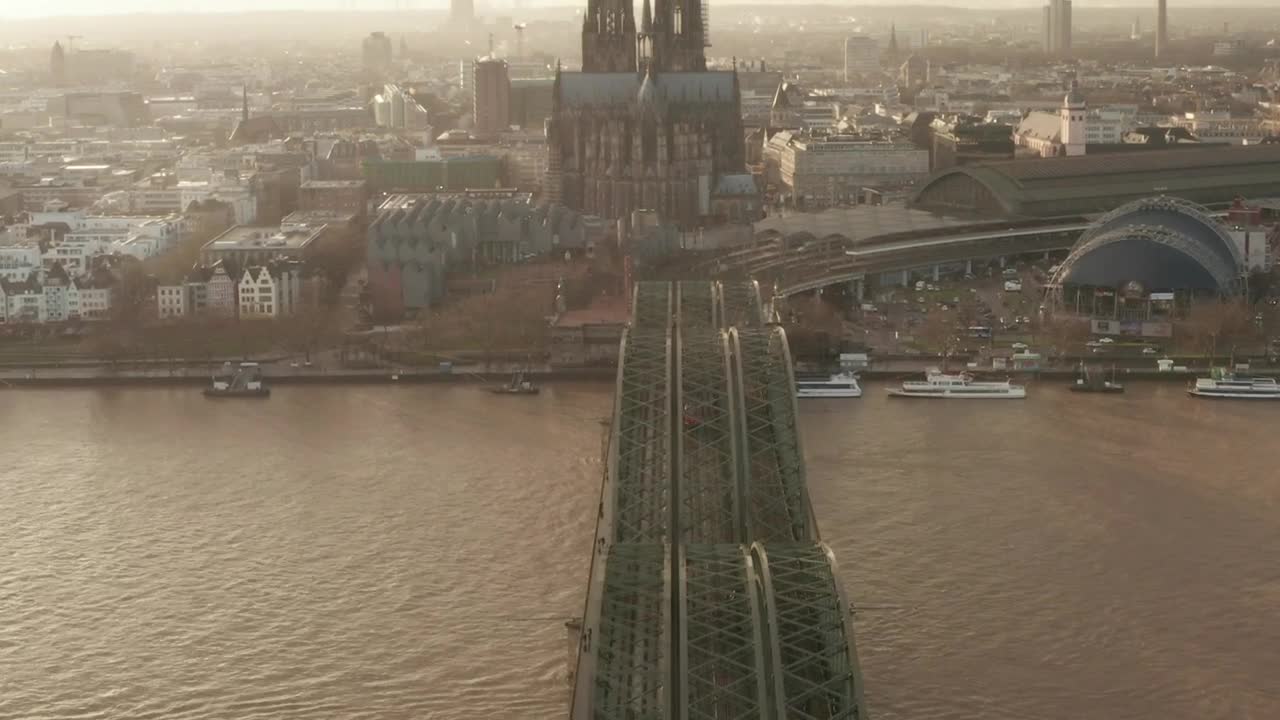 Free Stock Video Revealing The Cathedral Near A River Aerial Shot Live Wallpaper