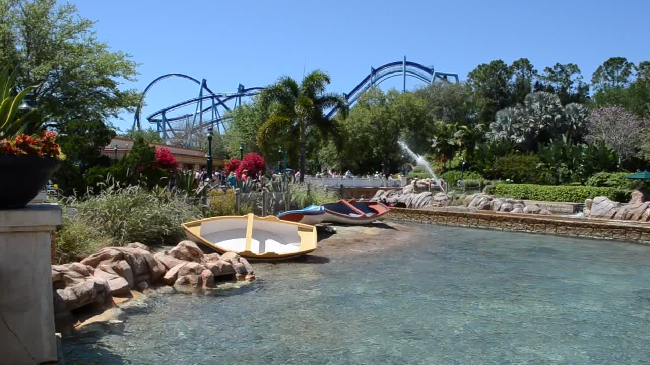 Free Stock Video Rides Splashing Down At A Park Live Wallpaper