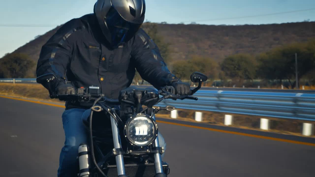 Free Stock Video Riding A Motorcycle Speeding Down A Road At Sunset Live Wallpaper