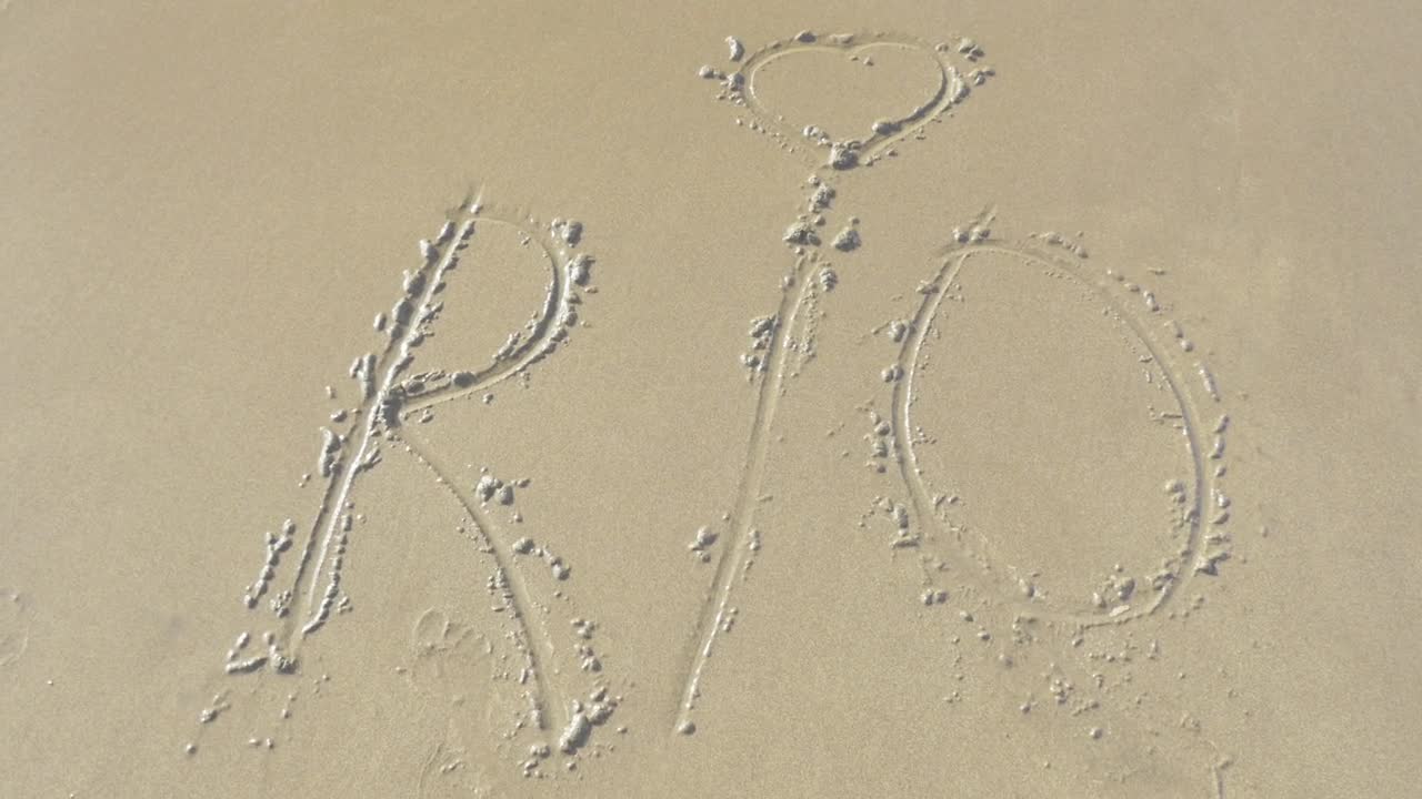 Free Stock Video Rio Written In The Sand Live Wallpaper