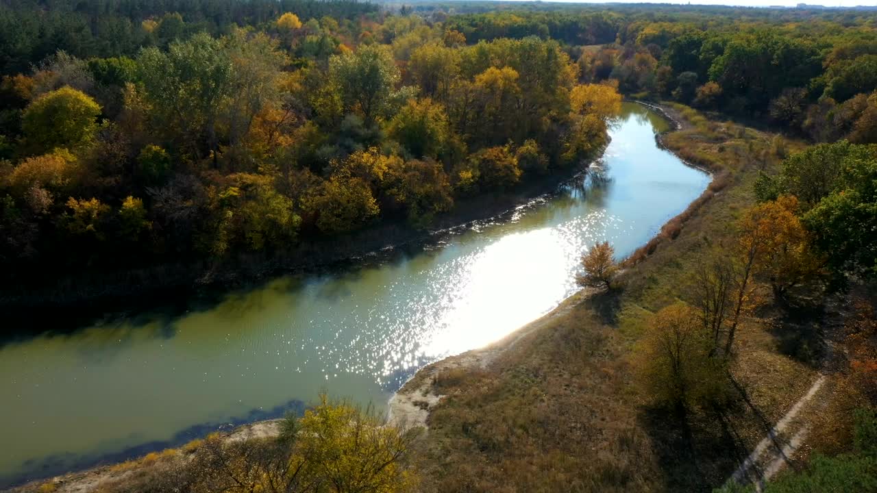 Free Stock Video River Crossing The Autumn Forest Live Wallpaper