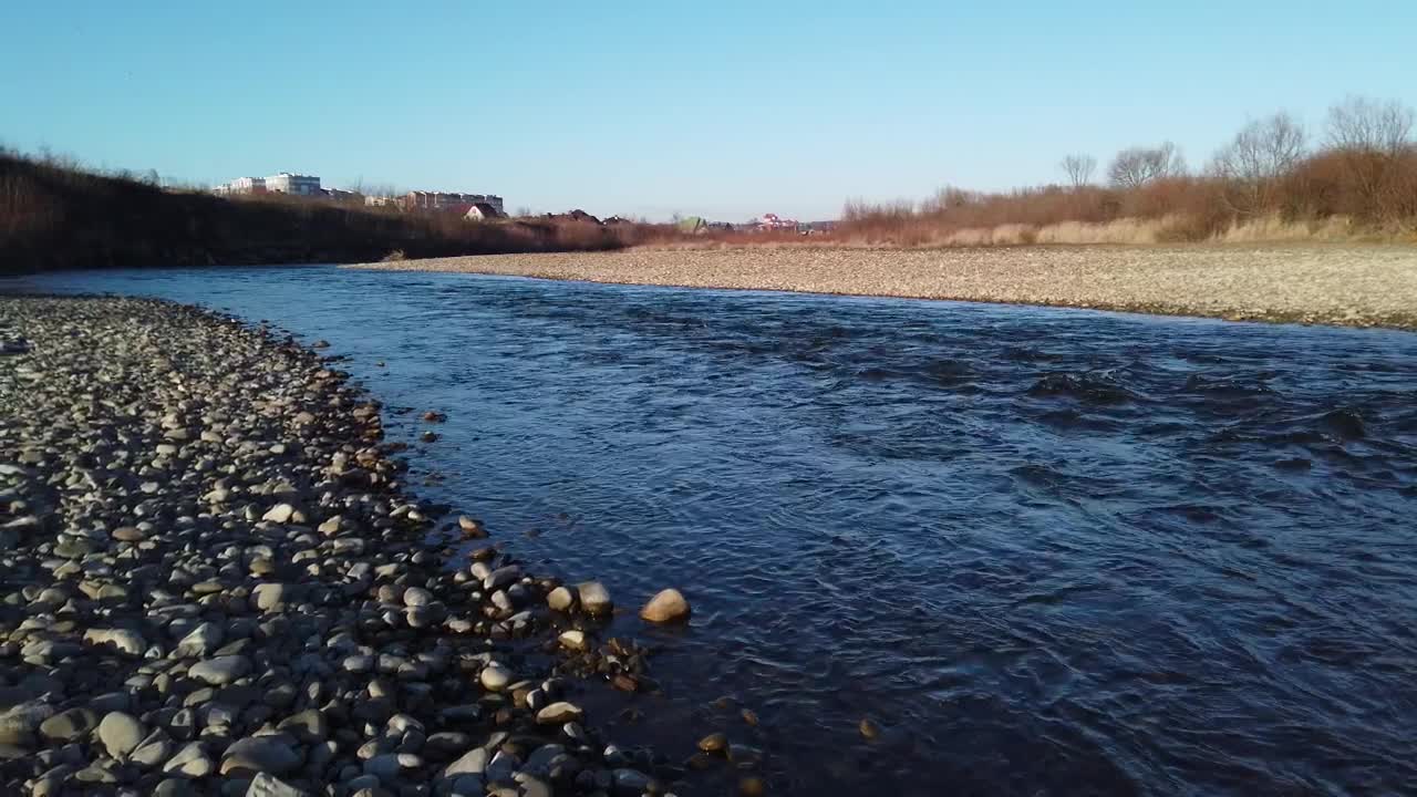 Free Stock Video River Flowing At The Base Of A Mountain Live Wallpaper