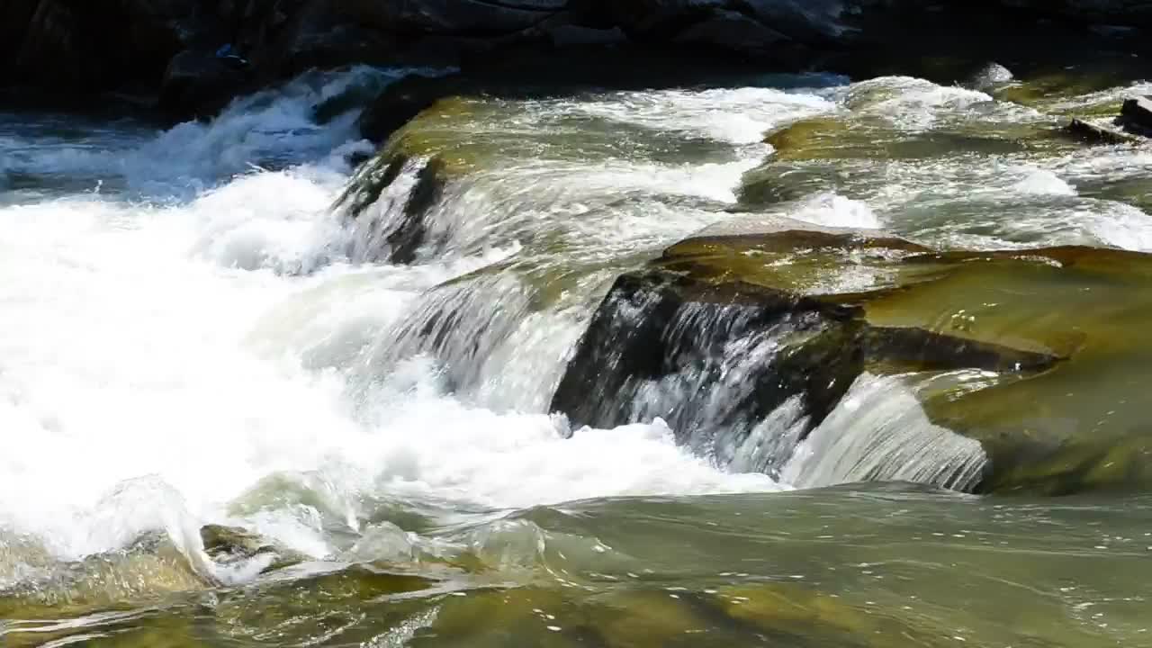 Free Stock Video River Flowing Over Large Rocks  LargeLive Wallpaper