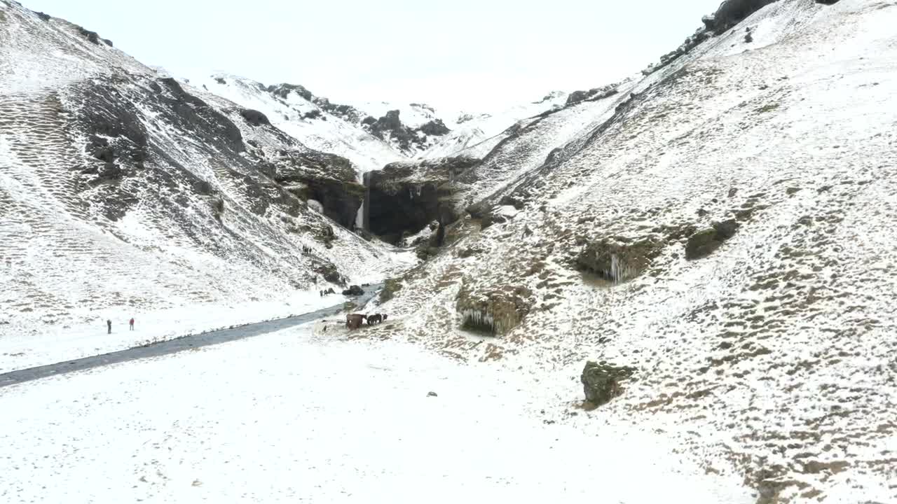 Free Stock Video River Running Through Snowy Mountains In Iceland Live Wallpaper