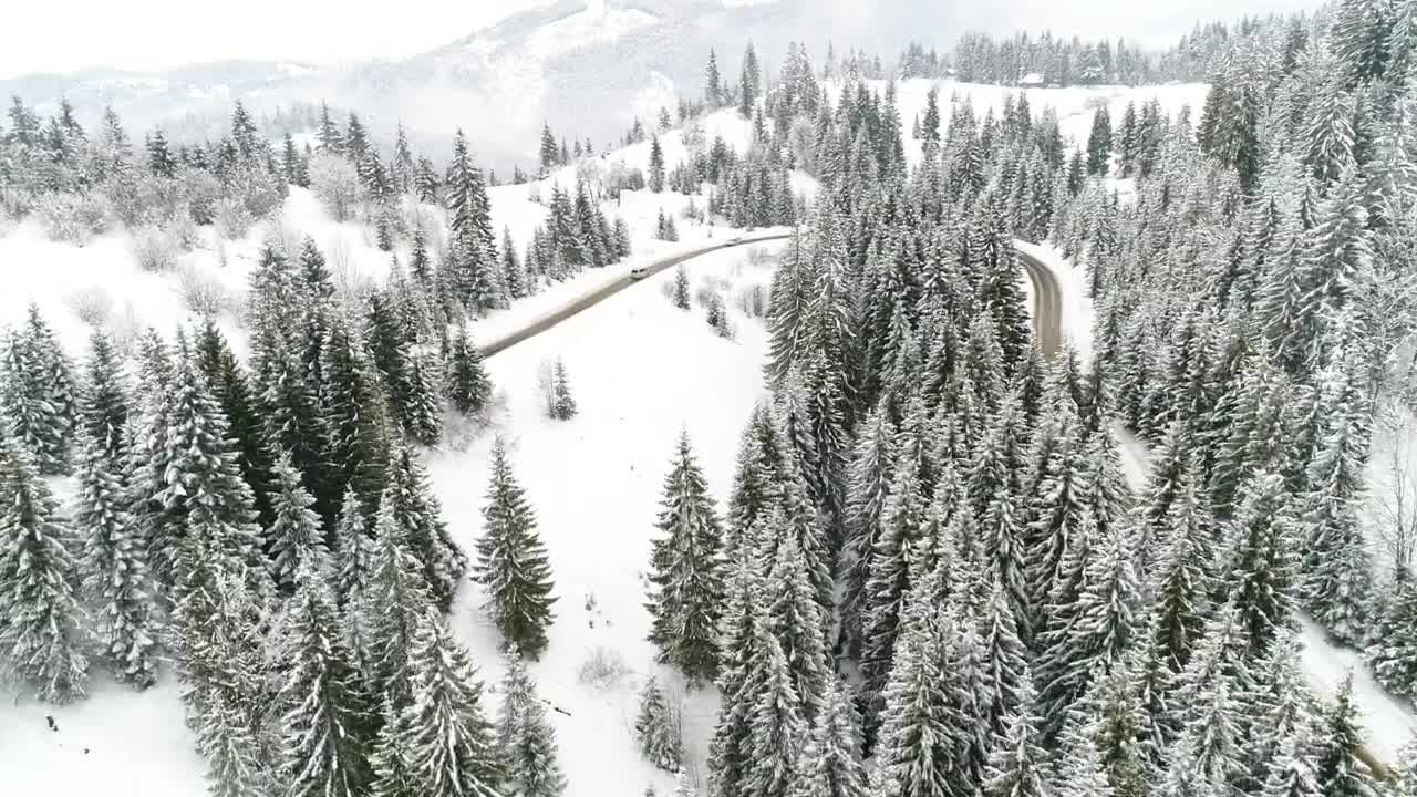 Free Stock Video Road In The Snow Covered Alps Live Wallpaper