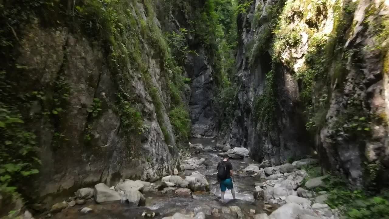 Free Stock Video Rocky River In A Forest Between Two Mountains Live Wallpaper