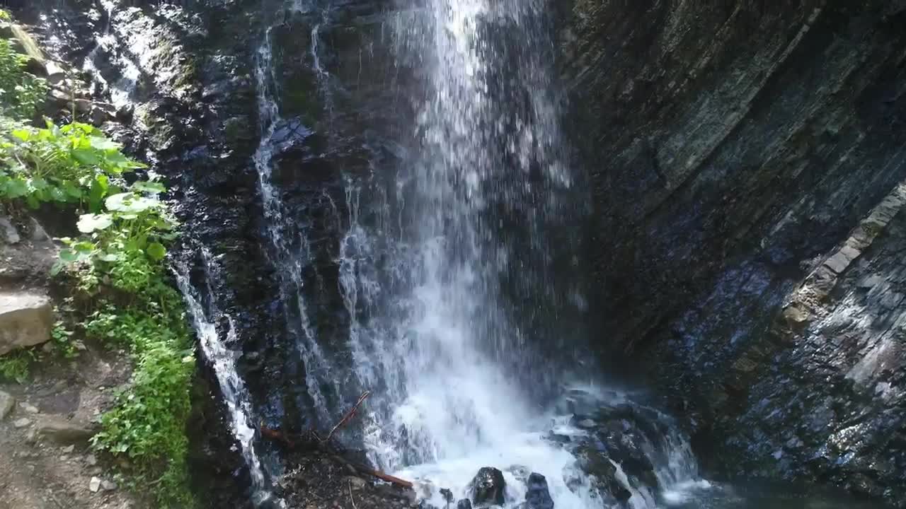 Free Stock Video Rocky Waterfall Aerial Close Up Live Wallpaper