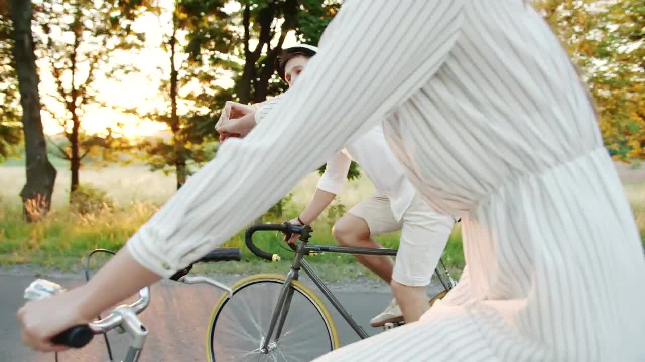 Free Stock Video Romantic Couple Hold Hands On Country Bike Ride Live Wallpaper