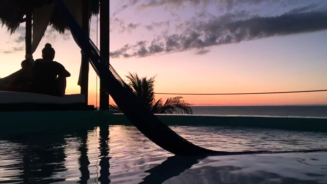 Free Stock Video Rooftop Pool Of A Bar Near The Sea Live Wallpaper
