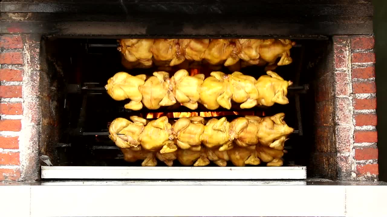 Free Stock Video Rotary Brick Chicken Oven Live Wallpaper