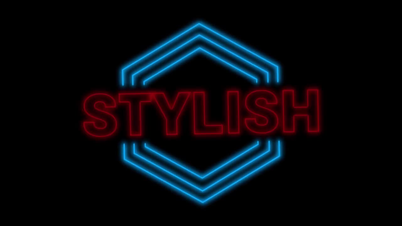 Free Stock Video Rotating Neon Logo Title Live Wallpaper