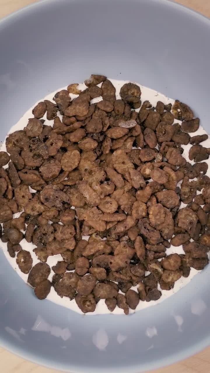 Free Stock Video Rotating Shot Of A Bowl Of Chocolate Flavored Cereal Live Wallpaper