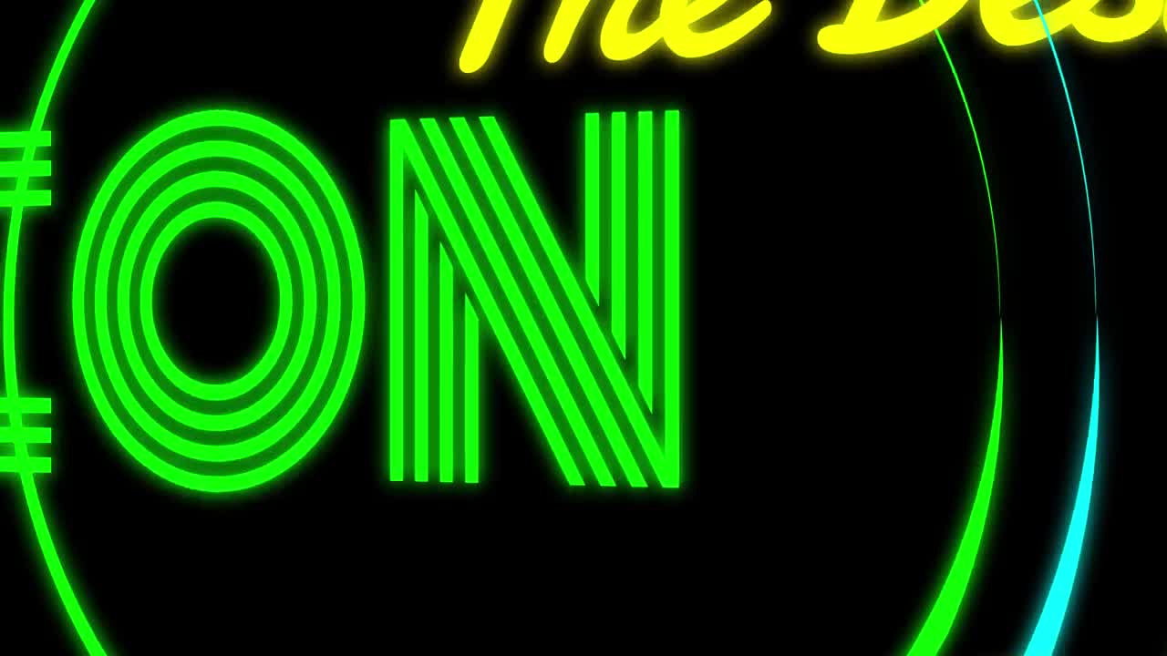 Free Stock Video Round Border Neon Title Live Wallpaper