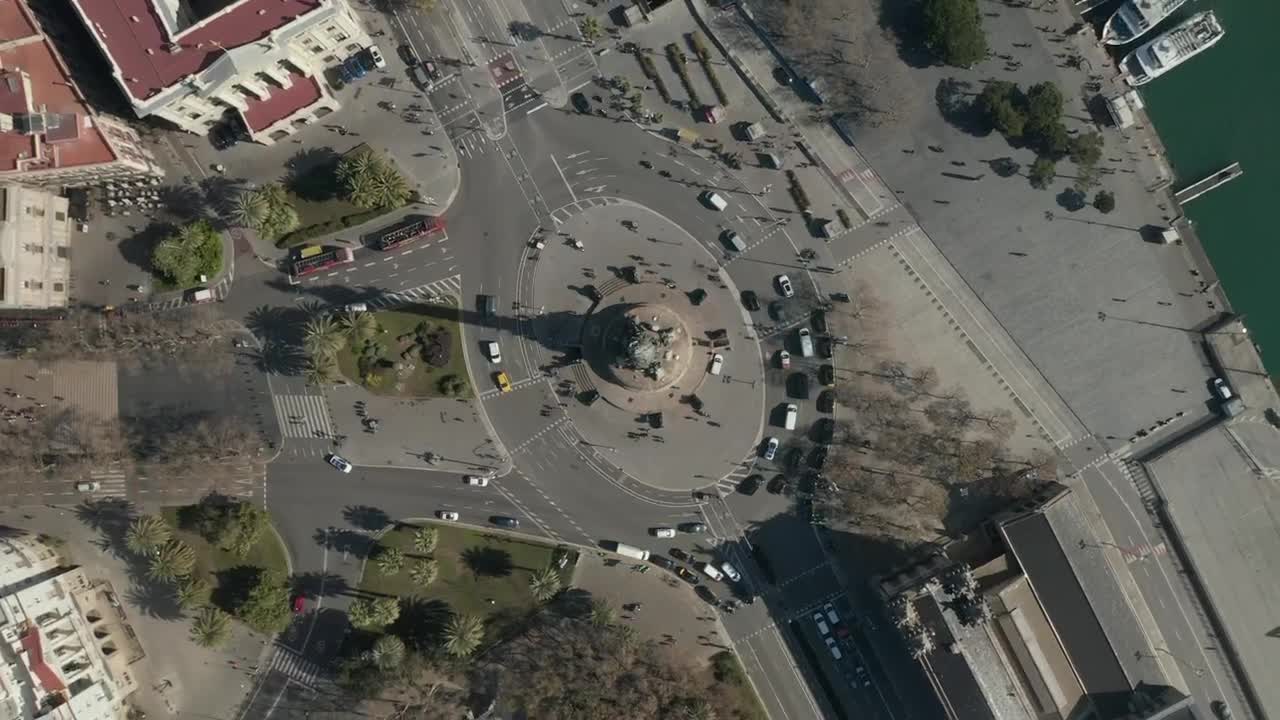 Free Stock Video Roundabout Near A Dock Top Aerial Shot Live Wallpaper
