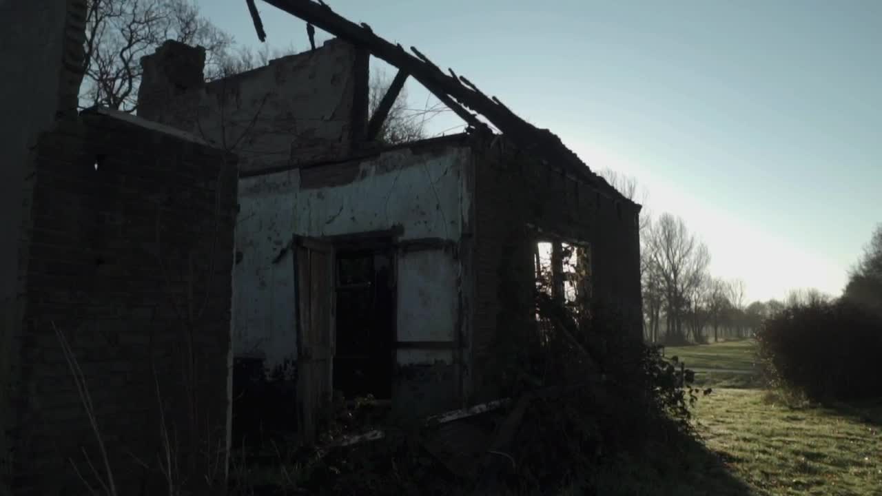 Free Stock Video Ruined House Without Roof In A Forest Live Wallpaper