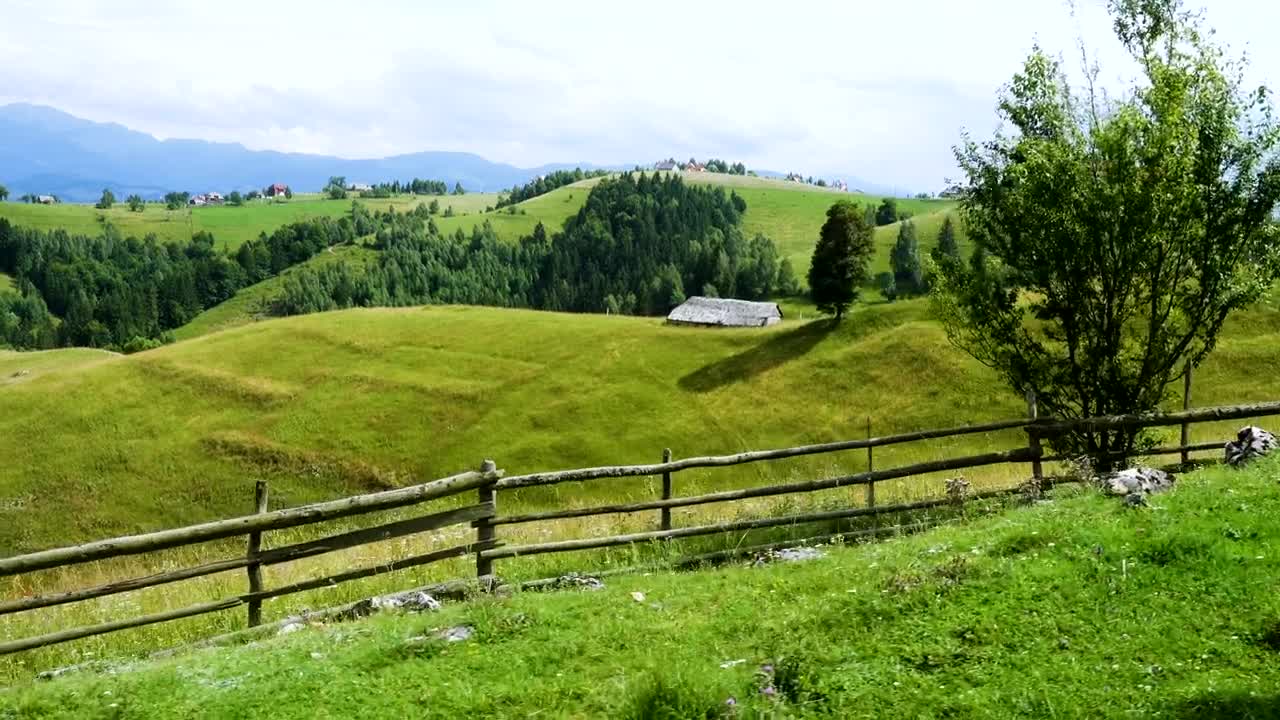 Free Stock Video Rural Landscape In The Hills And A Village Live Wallpaper
