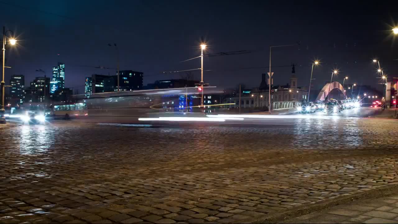 Free Stock Video Rush Hour At The City Center At Night Live Wallpaper