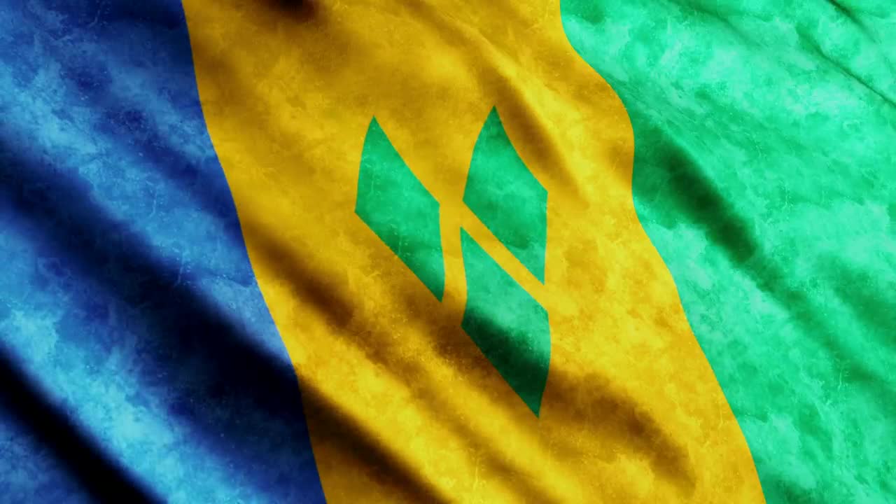 Free Stock Video Saint Vincent And The Grenadines D Flag Waving Live Wallpaper